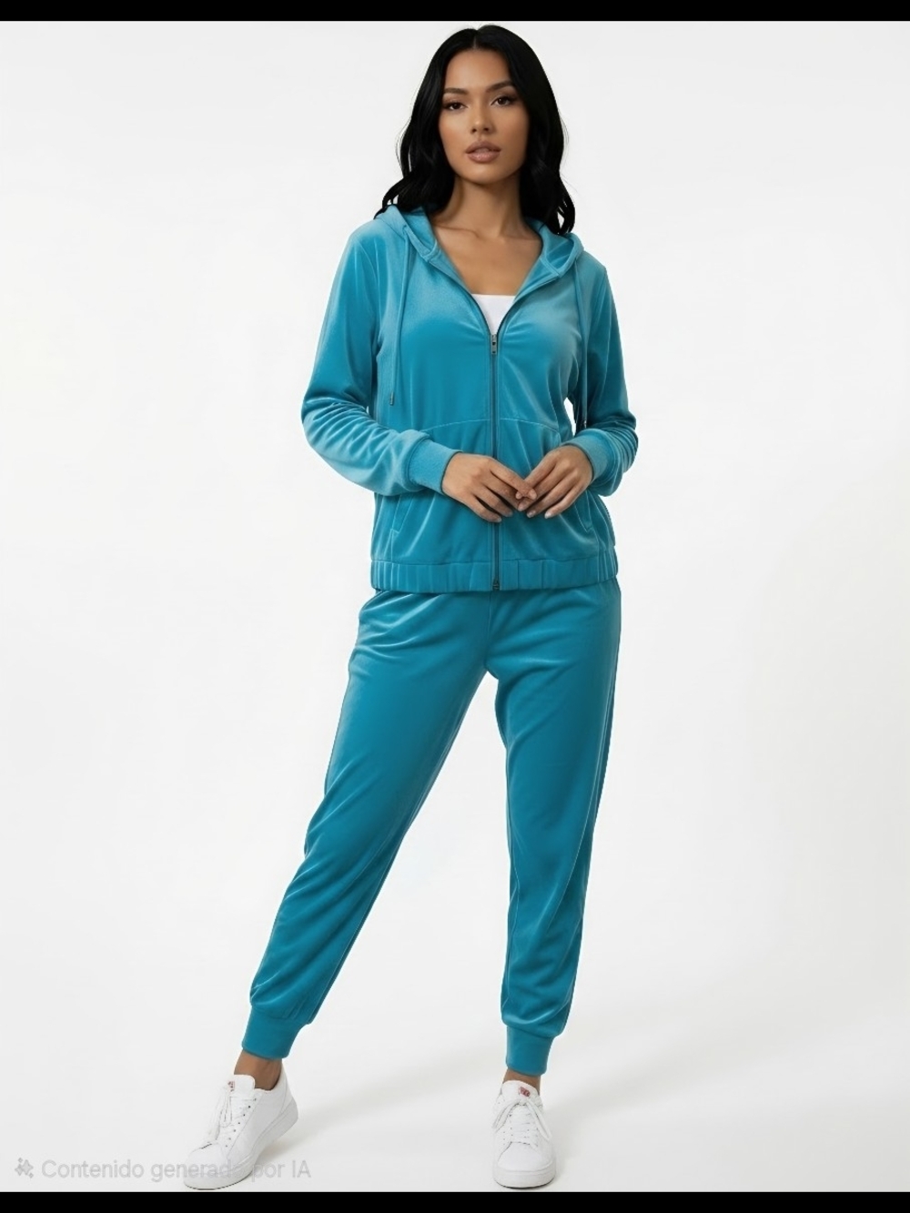 NWOT Cable & Gauge Teal Velour Zip Hoodie & Joggers Set
